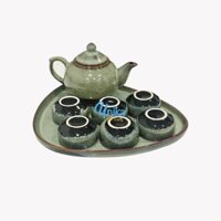 Bộ Ấm chén Chè, chén Trà Men Thỏ Ngọc Cao Cấp ACTR-01 - Gốm Sứ Bát Tràng cao cấp