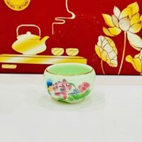 Bộ ấm chén chum ngọc hoa vàng kim BKCEVN-9042