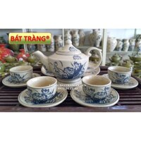 BỘ ẤM CHÉN CỔ XƯA BÌNH TRÀ BÁT TRÀNG ĐẸP ẤM PHA TRÀ XANH CAO CẤP