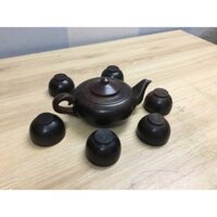 Bộ ấm chén gỗ trắc nguyên khối