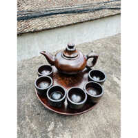 Bộ ấm chén gỗ trắc