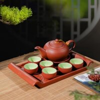 Bộ ấm chén gốm sứ tử sa men lam