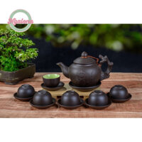 Bộ ấm chén gốm tử sa Bát Tràng