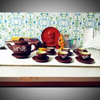 Bộ ấm chén gốm tử sa