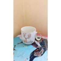 BỘ ẤM CHÉN KÈM KHAY SỨ PHA TRÀ CÀ PHÊ  GÓC THANH LÝ ẤM CHÉN LẺ CHO KHÁCH HÀNG BỊ THIẾU  - Cốc hươu rừng