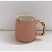 BỘ ẤM CHÉN KÈM KHAY SỨ PHA TRÀ CÀ PHÊ TRẮNG VIỀN VÀNG VÂN TĂM  GÓC THANH LÝ ẤM CHÉN LẺ CHO KHÁCH HÀNG BỊ THIẾU  - 1 Cốc Hồng