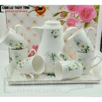 BỘ ẤM CHÉN KHAY CAO GỐM SỨ DD-3 MS014