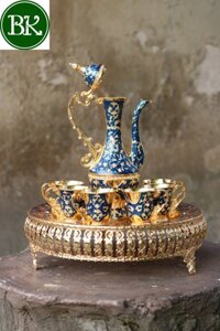 BỘ ẤM CHÉN MẠ VÀNG HOÀNG GIA