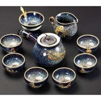 Bộ ấm chén mạ vàng Thiền định BKCECN-9247