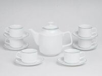 Bộ Ấm Chén Minh Long 0.7 L Jasmine Kẻ Chỉ Xanh Lá cao cấp