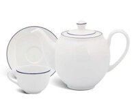 Bộ ấm chén Minh Long Camellia Chỉ Xanh Dương 0.5L