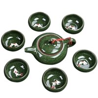 BỘ ẤM CHÉN NGỌC CÁ 3D