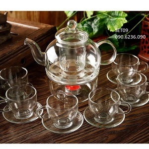 Bộ ấm chén pha trà thuỷ tinh ZenHome SET09