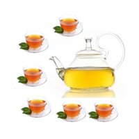 Bộ ấm chén pha trà thủy tinh Zeno SET05