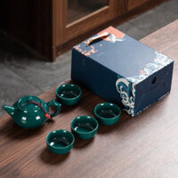 Bộ ấm chén sứ pha trà đạo Cảnh Đức Trấn