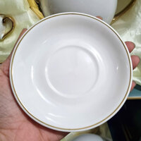 Bộ ấm chén sứ viền vàng cao cấp sang trọng