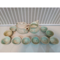 Bộ ấm chén trà gốm sứ Bát Trang men kết tinh