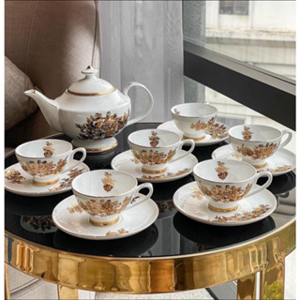 Bộ ấm- chén trà sứ châu Âu Imperial hoa cúc