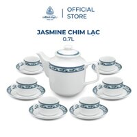 Bộ Ấm, Chén Trà Sứ Minh Long 0.7 L - Jasmine - Chim Lạc đồ sứ cao cấp gia dụng thông minh, tiện ích