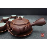 Bộ ấm chén tử sa Bát Tràng tay ngang