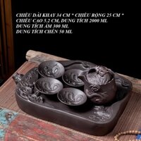 Bộ Ấm Chén Tử Sa Nghi Hưng Họa Tiết Rồng Dùng Pha Trà (Bán Lẻ Theo Chi Tiết)