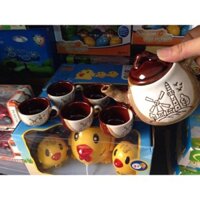 Bộ ấm chén uống trà bằng sứ