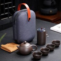 Bộ Ấm Chén Uống Trà  Có Túi Đựng