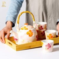 Bộ ấm tách trà hoa anh đào kiểu Nhật ( hàng có sẵn)