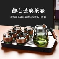 Bộ Ấm Trà Bộ Ấm Trà Thủy Tinh Ấm Trà Phục Vụ Khách Gia Dụng Ấm Pha Trà Nước Đun Sôi Văn Phòng Khay Trà Chuyên Dụng Cốc T