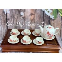 Bộ ấm trà dáng Minh Long Gốm Đẹp - Độc -Lạ