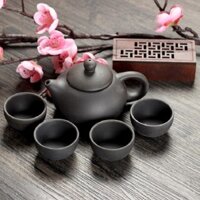 Bộ Ấm Trà Gốm Sứ 4 Tách Độc Đáo Sang Trọng, Bình pha Trà Gốm Cao Cấp 4 Chén