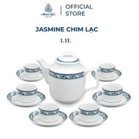 bộ ấm trà Jasmine Chim Lạc sứ Minh Long 1.1L - bộ ấm trà chim lạc sứ minh long 1.1L
