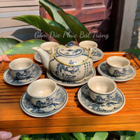 🎁Bộ Ấm Trà Men Rạn 🎁Giả Cổ Dáng Nhật,Gốm Sứ Bát Tràng Cao Cấp