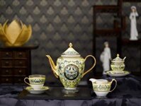 Bộ ấm trà Minh Long- cà phê Hoàng Cung Hoàng Liên 1.5L