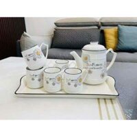 ❌❌❌Bộ Ấm Trà Sứ CAMELLIA Kèm Khay Sứ ❌❌