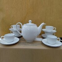 bộ ấm trà sứ Minh Long chỉ xanh dương 0.5L, 0.8L - bộ ấm trà viền xanh dương sứ minh long