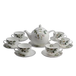 Bộ ấm và tách trà sứ xương Bone Porcelain 145236