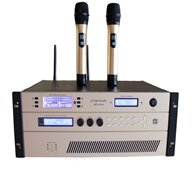 Bộ Ampli 4 kênh liền vang số, micro không dây đồng bộ cho karaoke, âm thanh sân khấu AAV-JDX400