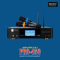 BỘ AMPLY KARAOKE 3IN1 MAXO PRO-450 - TÍCH HỢP MAIN, VANG SỐ, MICRO 3IN1 - HÀNG NHẬP KHẨU