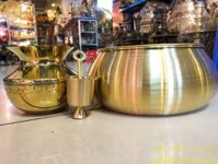 Bộ Ăn Trầu: Cơi Trầu 15cm, Ống Đựng Bã Trầu, Cối Giã Trầu