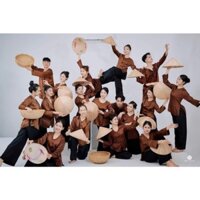 BỘ ÁO BÀ BA NAM NỮ TRUYỀN THỐNG BIỂU DIỄN VĂN NGHỆ MÀU NÂU, ÁO CÁNH TRƠN KÈM QUẦN MAY SẴN NGƯỜI LỚN VÀ TRẺ EM