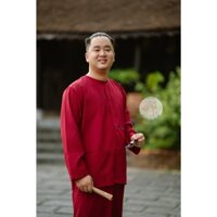 Bộ áo bà ba nam truyền thống đỏ đô - Có bộ bà ba Bigsize- may sỉ bà ba toàn quốc - May bộ bà ba theo yêu cầu