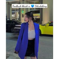 Bộ - Áo blazer nữ xanh coban & chân váy đủ màu [MAY THEO SỐ ĐO] - chất liệu cao cấp, 2 lớp - lót lụa - vest nữ