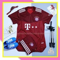 Bộ Áo Bóng Đá Bayern Munich - ĐỎ Mới Nhất Cao Cấp 21-22 , Bộ áo đá banh Bayern Munich poliste thấm mồ hôi