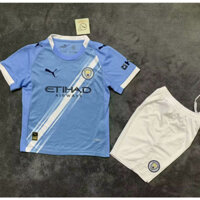 Bộ áo bóng đá trẻ em sân nhà Manchester City 2025 / 26