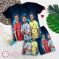 Bộ áo bóng đá trẻ em World Cup thương hiệu CANDYBB, bộ đá banh cho bé size đến 60kg