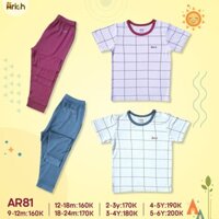 Bộ áo cộc quần dài vải tre cho bé từ 9 tháng đến 6 tuổi - Arich.vn