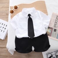 Bộ Áo Croptop Màu Trơn + Chân Váy Xếp Ly Xinh Xắn Thời Trang Cho Bé Trai Và Gái