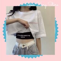 Bộ Áo Croptop Nữ 1974 🦋 Set Crt Áo Ngắn Kèm Bra 3 Màu🦋