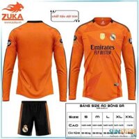 Bộ Áo Đá Banh Tay Dài Real Madrid Cam ZK